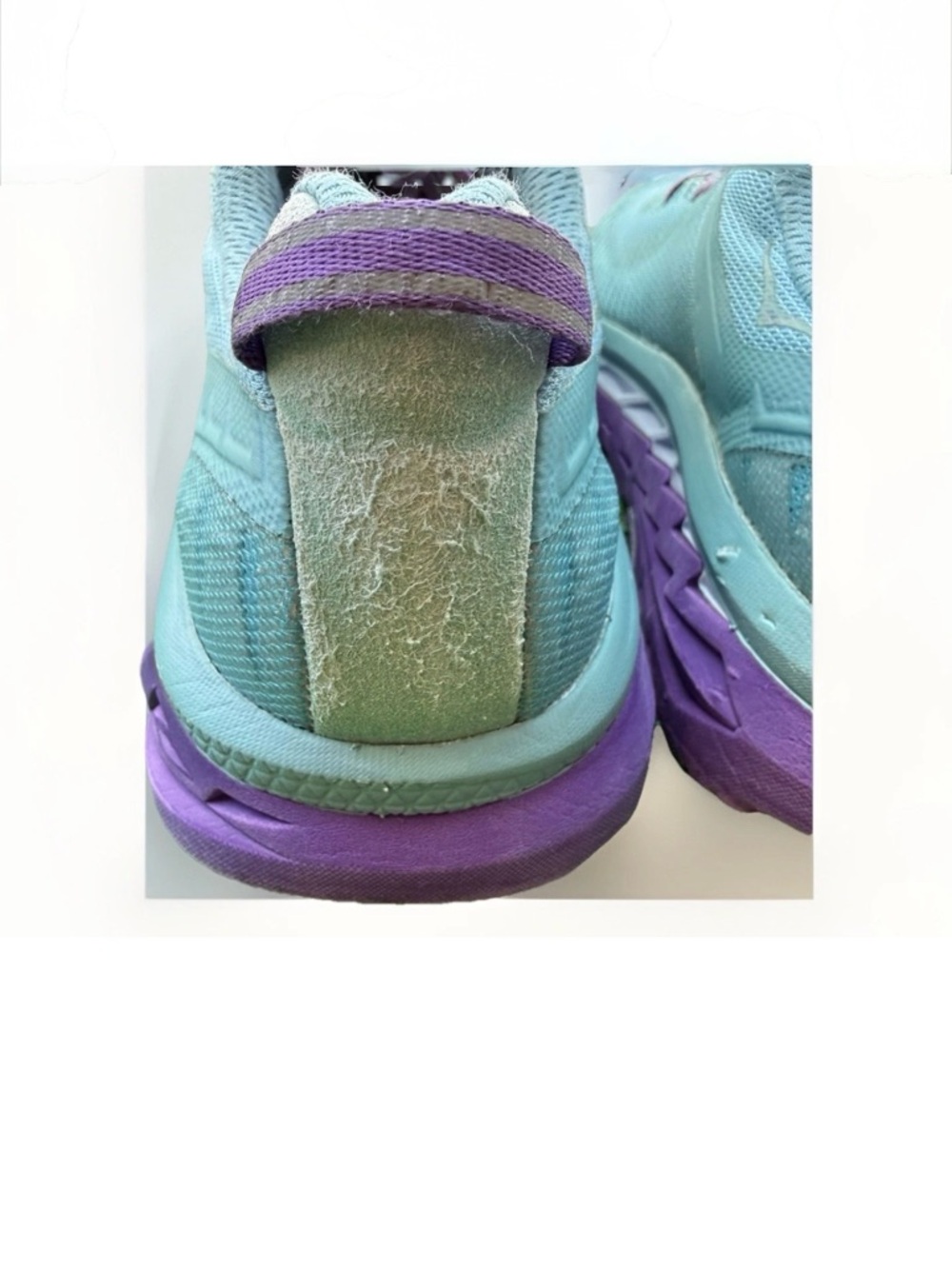 Hoka One One Womens Sz 9.5 Aqua Blue Purple Running Shoes Mesh Athletic Sneakers - Picture 8 of 16
